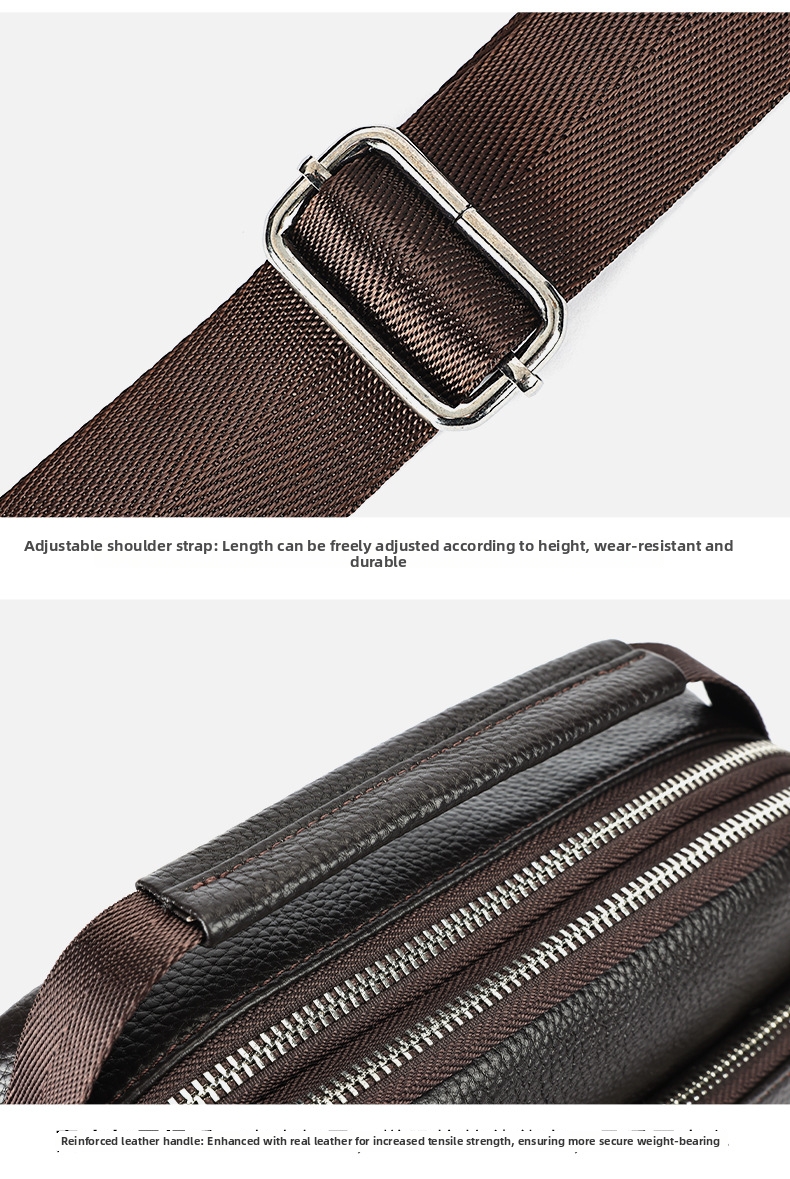 Men's Leather Crossbody Bag Large Capacity Vertical Shoulder Bag_voghion.com