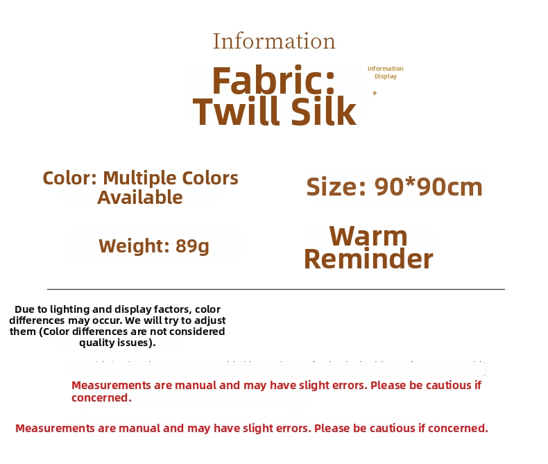 Twill Silk Scarf Square Shawl For Women Elegant Luxurious Hijab_voghion.com
