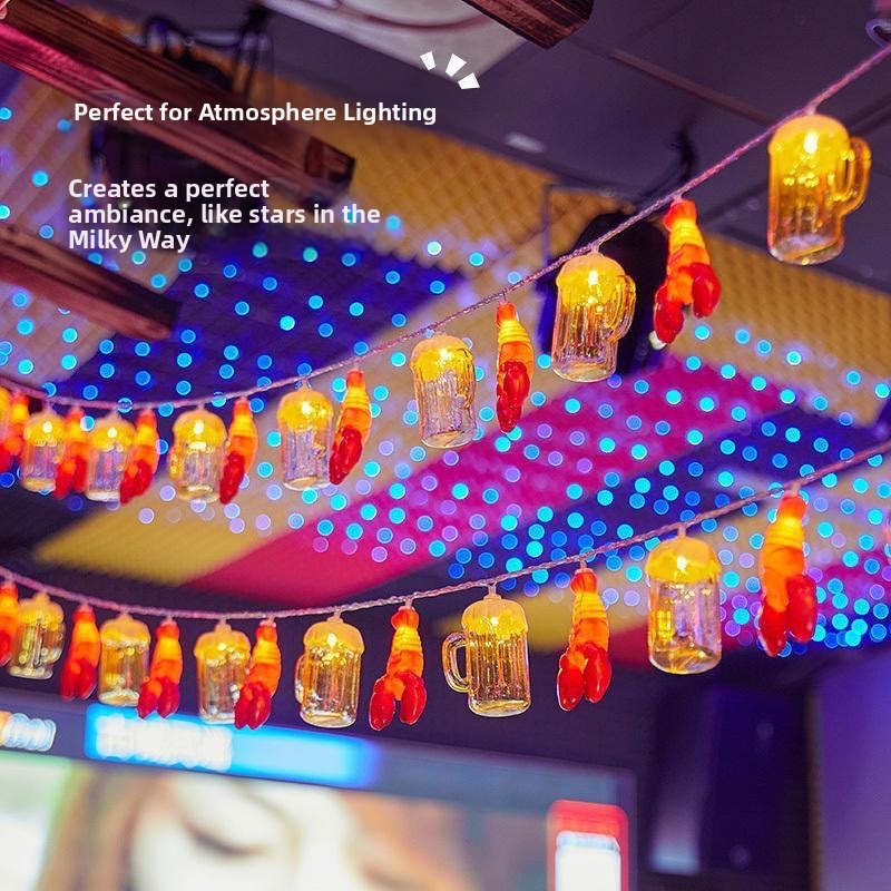 Decorative String Lights With Night Market Theme For Home And Garden_voghion.com