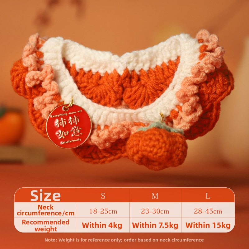 Collier de Noël en peluche pour chat et chien, écharpe pour animaux de compagnie, accessoire doux et chaud pour chatons et chatons d'automne._voghion.com