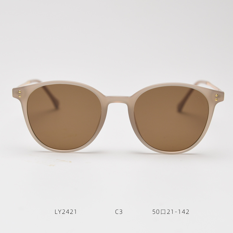 Retro Round Polarized Sunglasses Tortoiseshell Tr90 Unisex Style_voghion.com