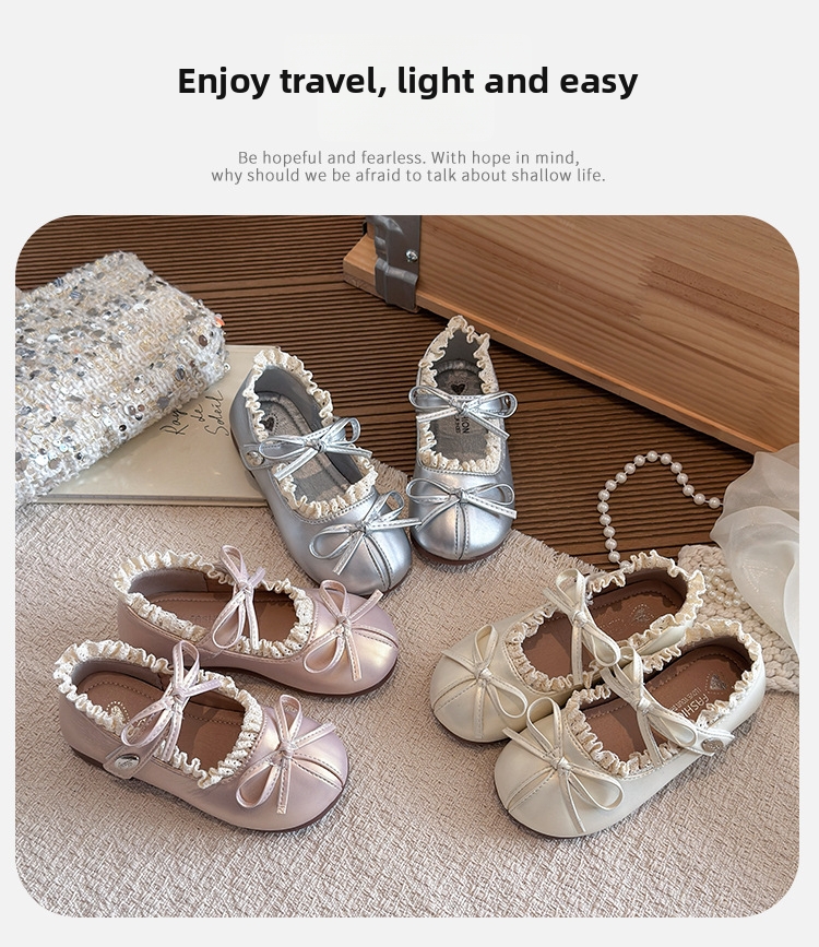 Mädchen Mary Jane Lederschuhe Mit Schleife Und Weicher Sohle_voghion.com