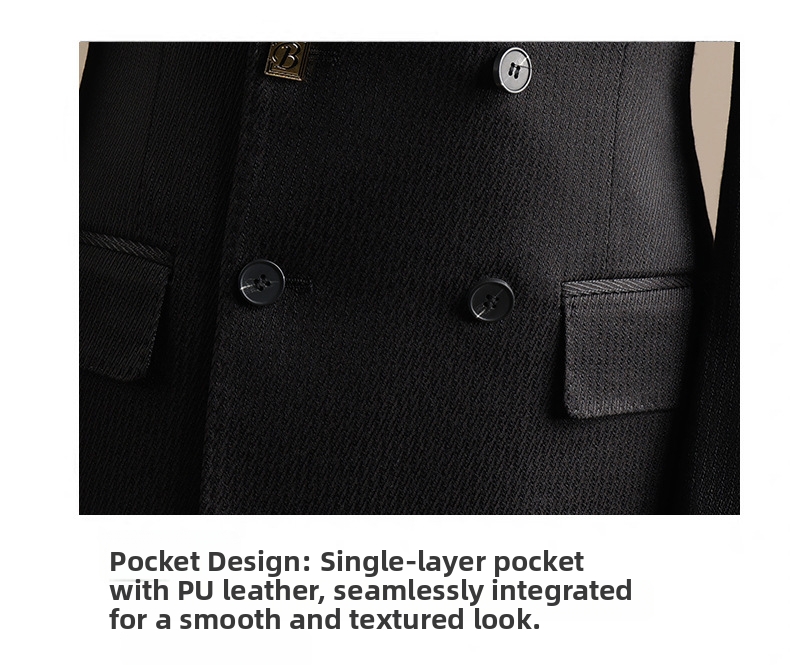 Men's Double Breasted Formal Suit Peak Lapel Two Piece Set_voghion.com