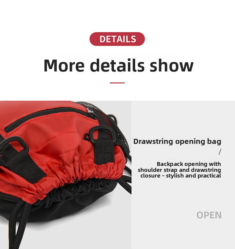 Sports Drawstring Backpack Multifunctional Mesh Bag For Sports_voghion.com