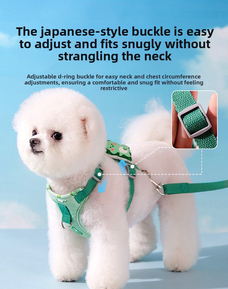 Dog Harness And Leash Set For Small Dogs Comfortable Walking_voghion.com