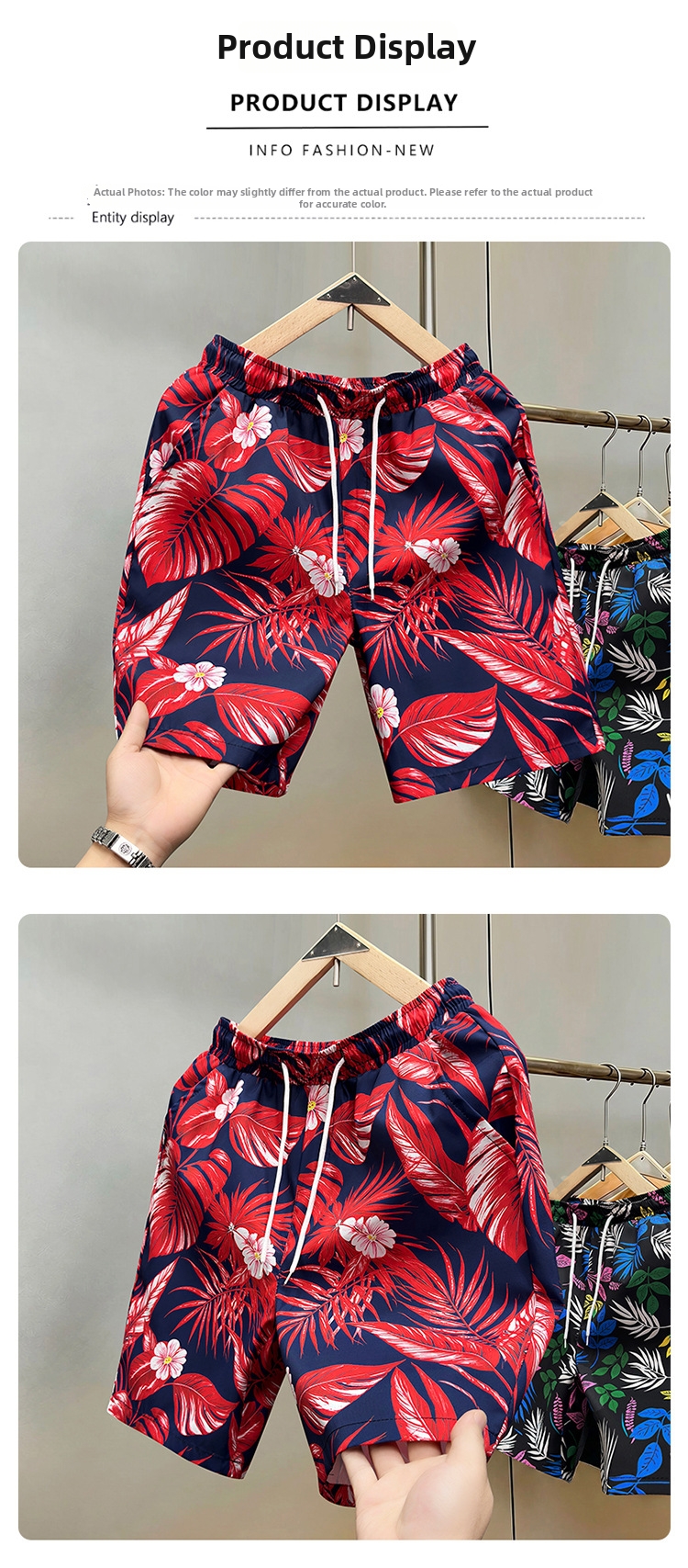 Men's Trendy Beach Pants Large Size Quick Drying Casual Five Point Shorts For Thailand Travel Sanya Island Vacation_viptrois.com