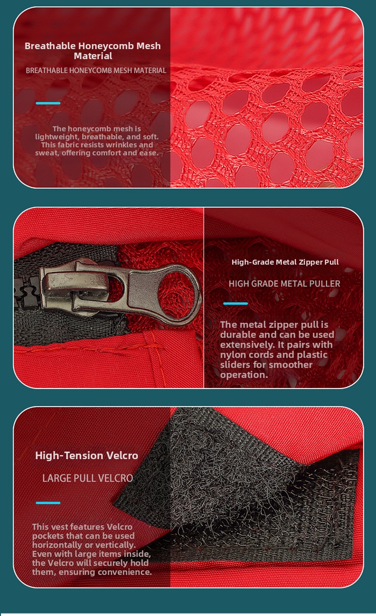 Multi Pocket Mesh Work Vest For Outdoor Hiking And Fishing Sports_voghion.com