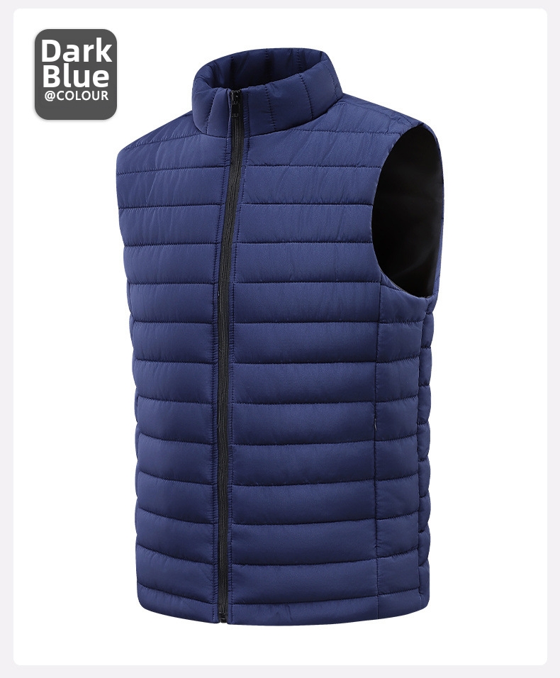 Herren Weste Mit Stehkragen Für Herbst Und Winter Leger_voghion.com