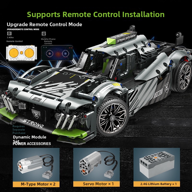 Compatível com Darth Vader Apollo Supercar Cyber ​​Rambo Carro de Corrida com Controle Remoto Modelo de Bloco de Montar Brinquedo de Blocos de Construção_voghion.com