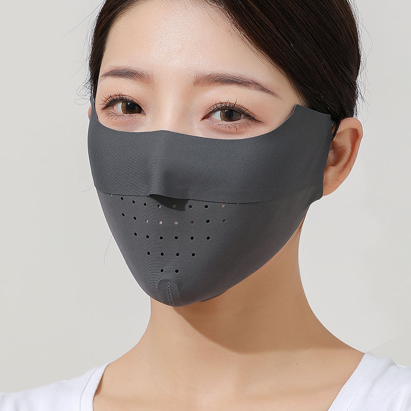 New Traceless Stereoscopic Mask with Ice Silk Breathable Eye Protection, UV Protection, Adult and Male Dustproof Mesh Red Mask