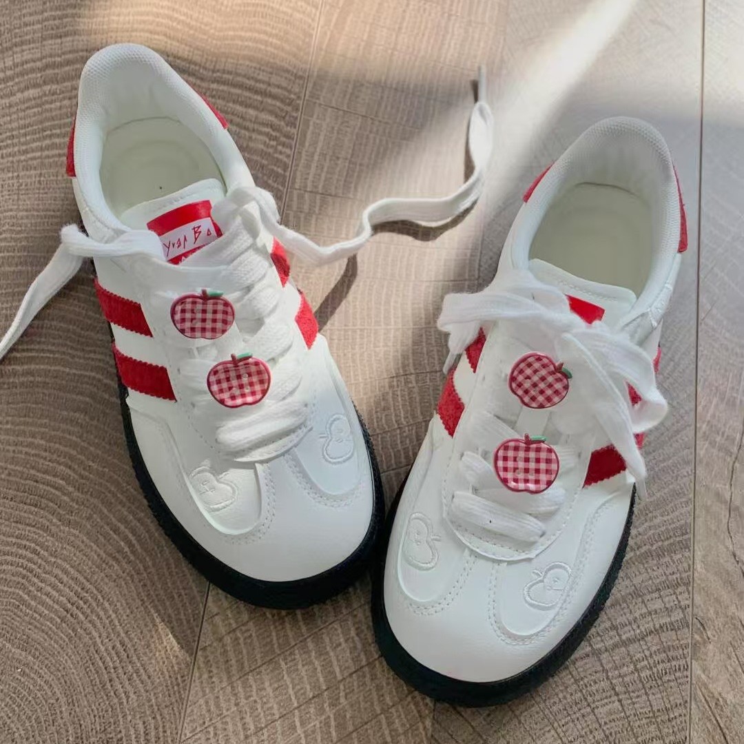 Women's Retro German Training Shoes White Breathable Casual Sneakers Hong Kong Style Summer Versatile Sneakers_vogvips.com