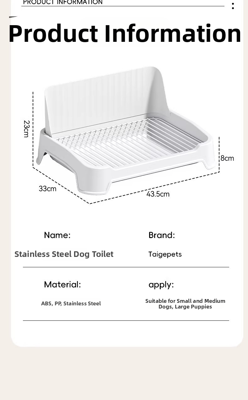 Toilettes pour chiens en acier inoxydable pour chiots mâles_voghion.com