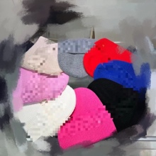 外贸欧美大牌L针织帽男女网红小红书时尚百搭出游保暖毛线帽冷帽