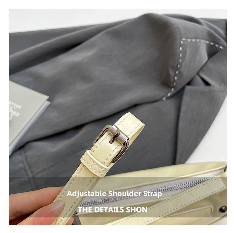 Women's Trendy Stylish Baguette Bag Motorcycle Versatile Shoulder Bag Niche Design New Style_voghion.com