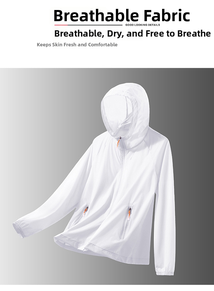 Outdoor Plus Size Sun Protection Fishing Suit Lightweight Cool And Breathable Hooded Top For Women_ecoleips.com