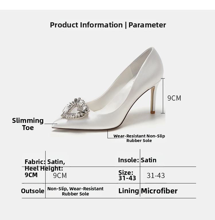 Champagnefärgade high heels med kristallspänne bröllopsskor_voghion.com