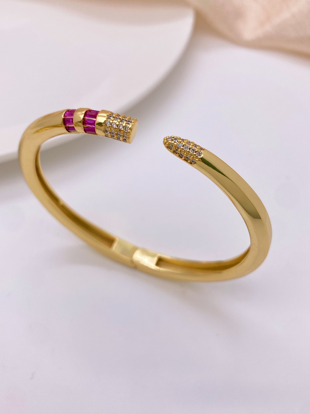 24g Weight 18K Gold Plated Plating Material Zircon Inlay Material Bangle Classification Copper Chain Material 1 Piece Quantity Casual, Daily Occasion Copper Material Multicolor Pattern All Seasons Season Women's Gender Plating, Inlay Design IG Style Style Wholesale Jewelry IG Style Multicolor Copper Zircon 18K Gold Plated Plating Inlay Bangle 5