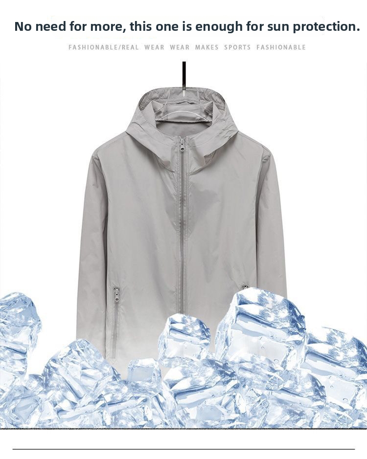 Men's Summer Thin Jacket Ice Silk Casual Breathable Trench Coat_voghion.com