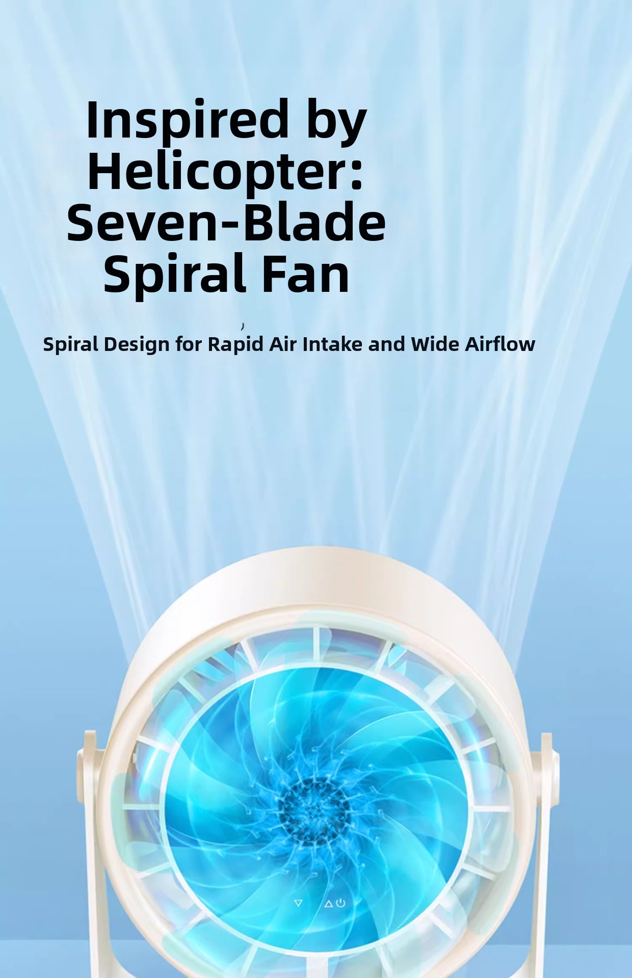 High-speed Rechargeable Circulating Fan Quiet Desktop Wall Fan_voghion.com