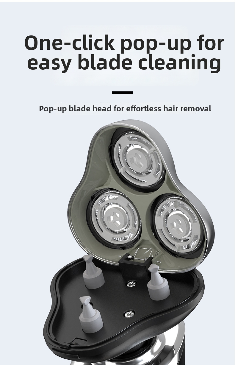 Electric Shaver With Digital Display Usb Rechargeable Beard Trimmer_voghion.com