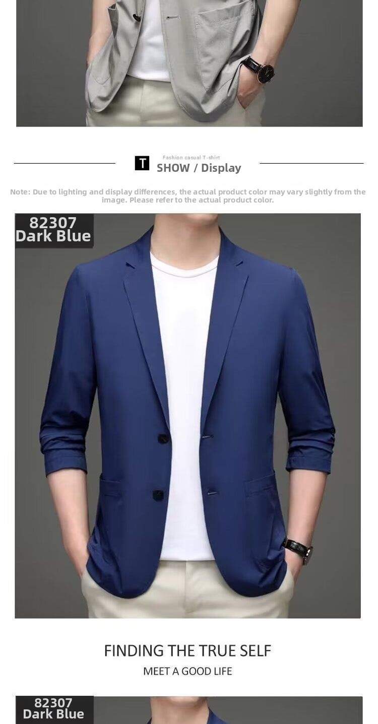 Blazer décontracté léger pour homme pour printemps été bureau_voghion.com