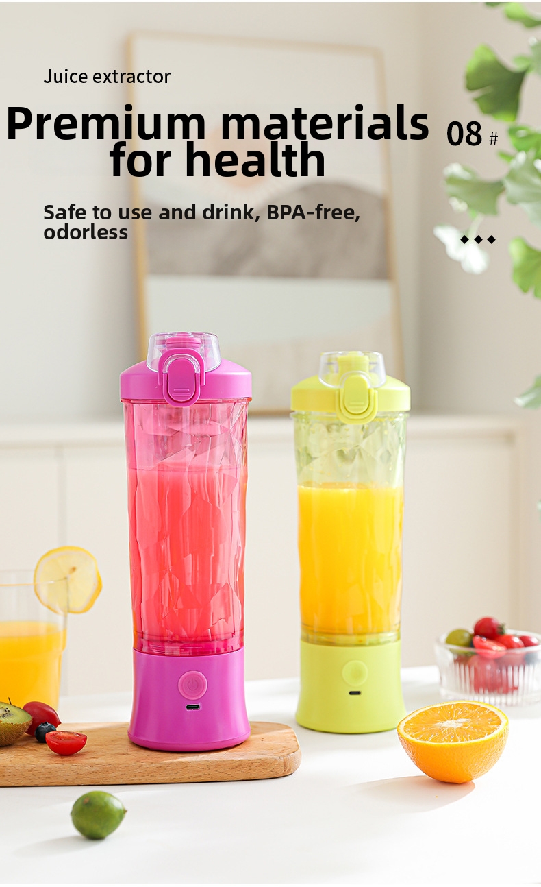 Portable Juicer Blender Cordless Rechargeable Smoothie Maker_voghion.com