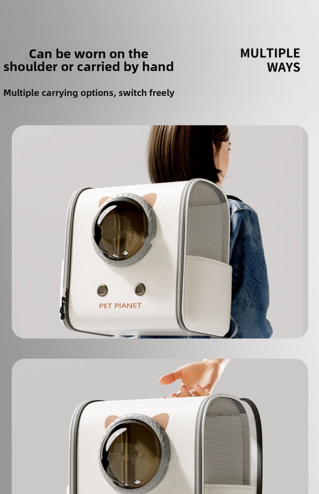 Space Capsule Cat Backpack Portable Pet Carrier Travel Bag_voghion.com