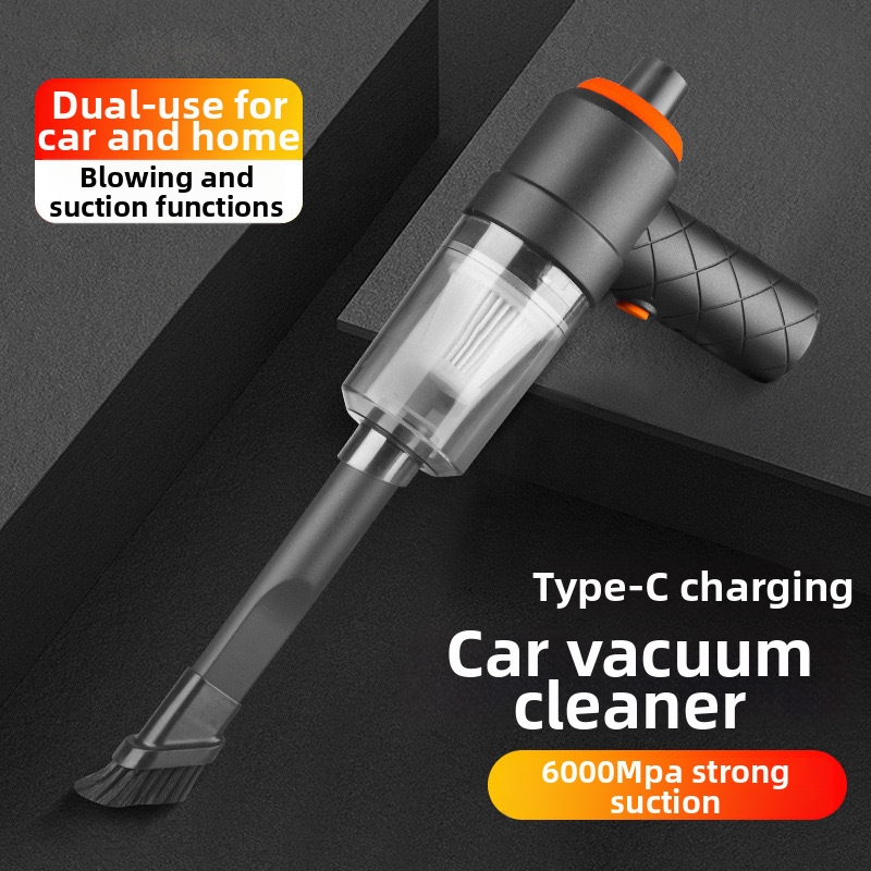 Aspirador de pó portátil sem fio para carro, 12V, potente, para uso doméstico._voghion.com