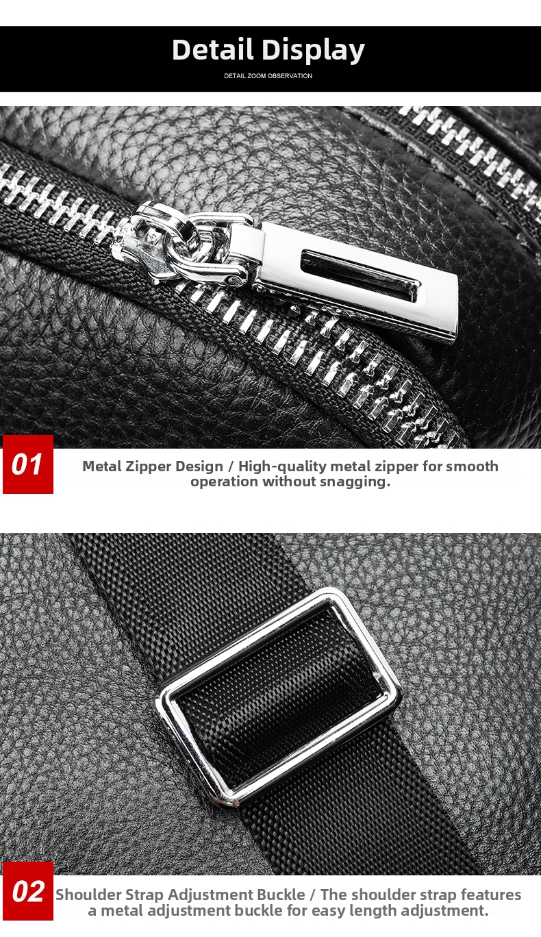 Leather Briefcase For Men Genuine Top Grain Cowhide Handbag_voghion.com