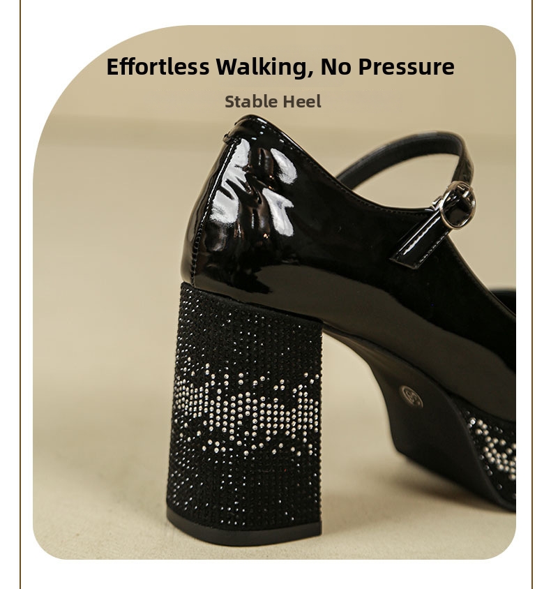Retro dames mary jane high heels van suède met strass steentjes_voghion.com