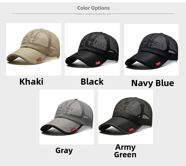 Mesh Baseball Cap For Men And Women Breathable Sun Protection_voghion.com