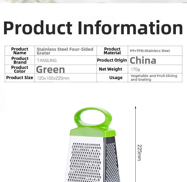 Groenterasp van rvs met vier zijden voor in de keuken_voghion.com