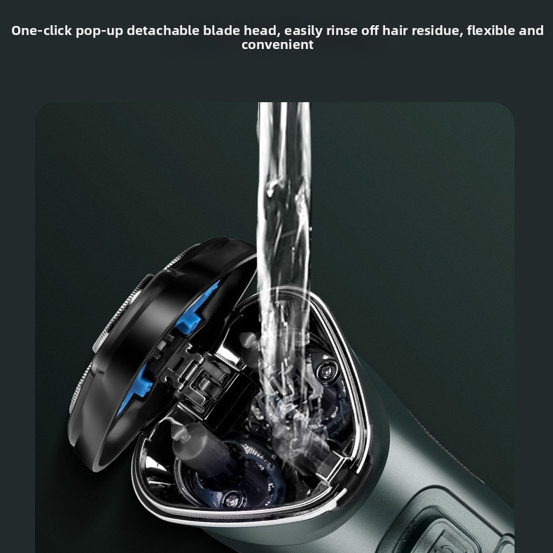 Electric Shaver For Men Digital Display Portable Beard Shaver With Floating Three Blade System Fully Washable Home Care Appliance_voghion.com