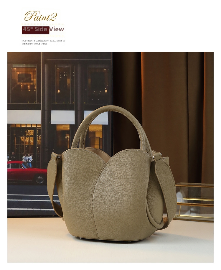 Tulpanformad tote väska damhandväska i konstläder elegant_voghion.com