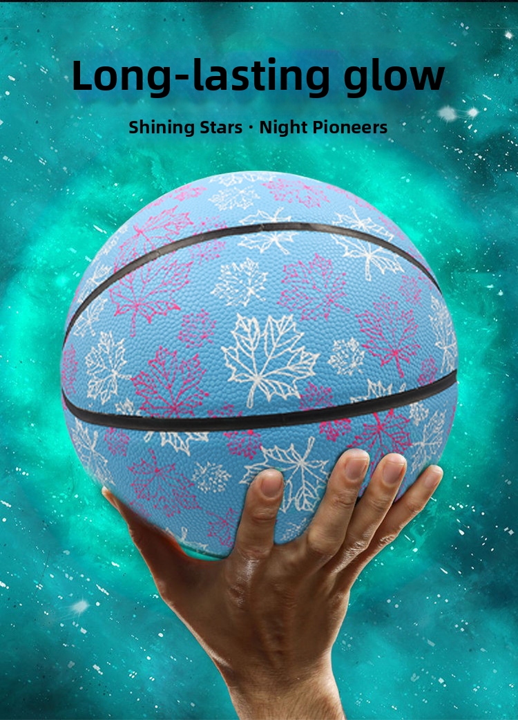Bola de basquete brilhante em couro pu para crianças e jovens_voghion.com