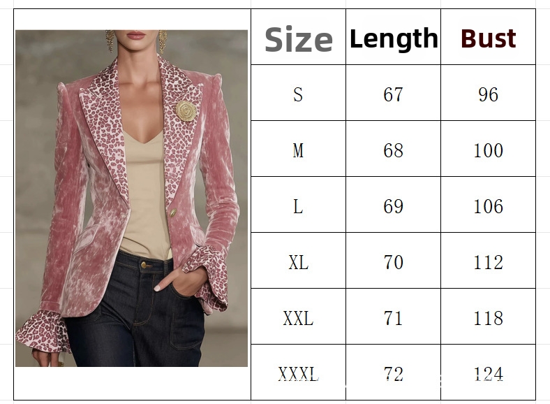 Damen Blazer Mit Langarm Und Digitaldruck Im Eleganten Stil_voghion.com