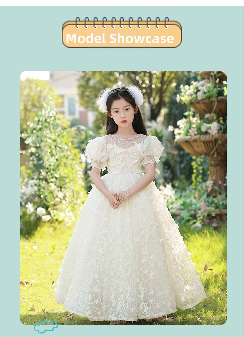 Robe de princesse luxe pour fille pour mariage et spectacle_voghion.com