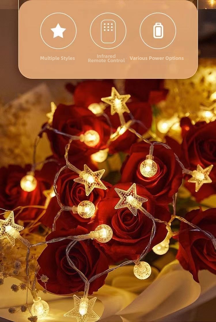 Luci a stringa LED solari per esterni, campeggio, decorazioni natalizie, patio, piccole luci festive_voghion.com