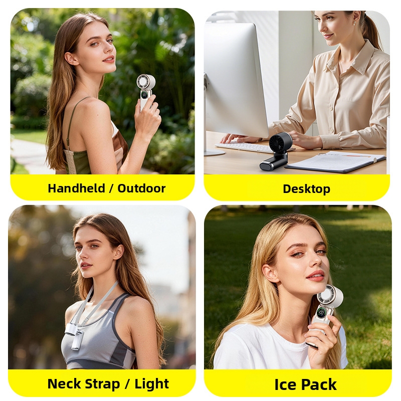 Handheld Fan Portable USB Mini Cooling Fan With 180 Degree Rotation Ice Compress Semiconductor Outdoor Household Appliance_voghion.com