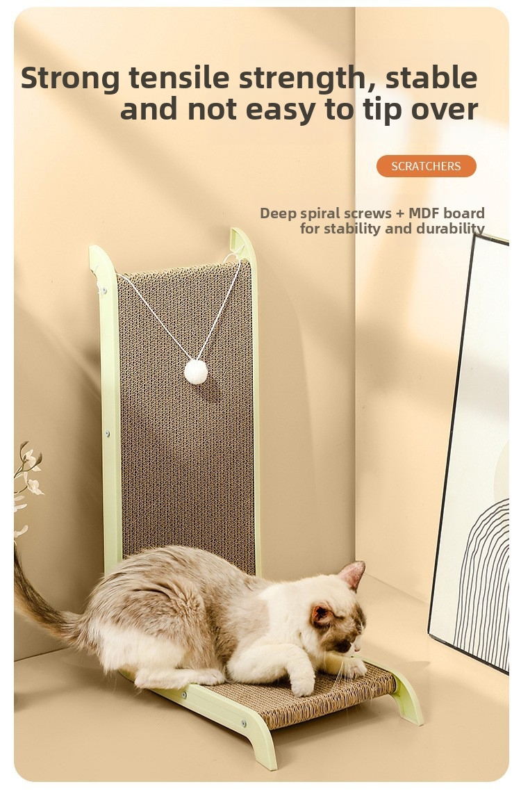 L Shaped Cat Scratching Post Wall Mounted Scratch Resistant Large Size Anti Scratch Pet Toy_voghion.com