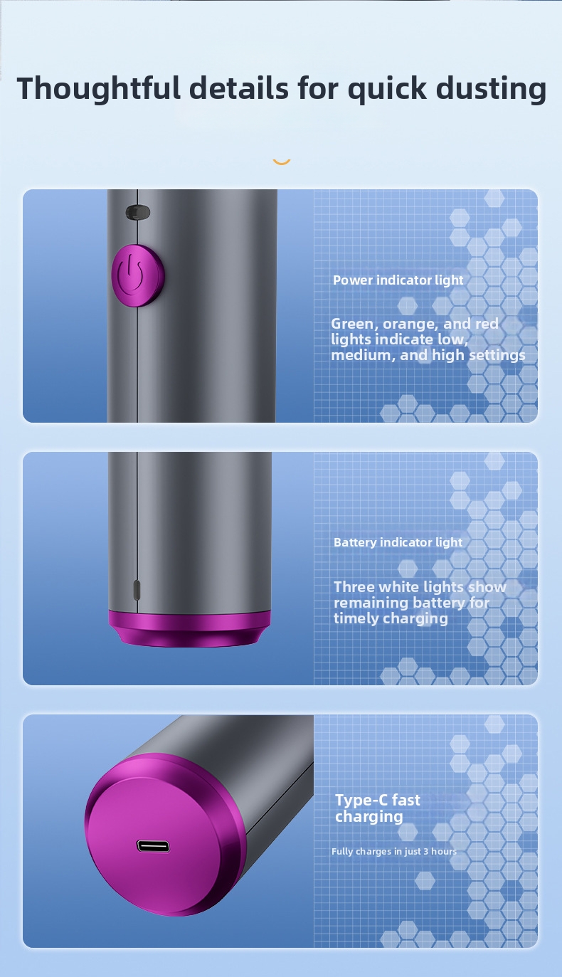 Portable Wireless Car Vacuum Cleaner With Power Display And Brush_voghion.com