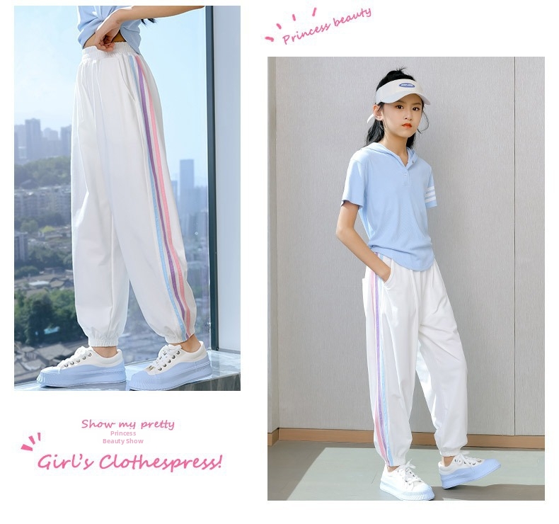 Mädchen-Eisseidenhose mit Mückenschutz, neues Modell, schnelltrocknend, sportlich, lässig, Sommer, dünn, kühl, für Kinder_voghion.com