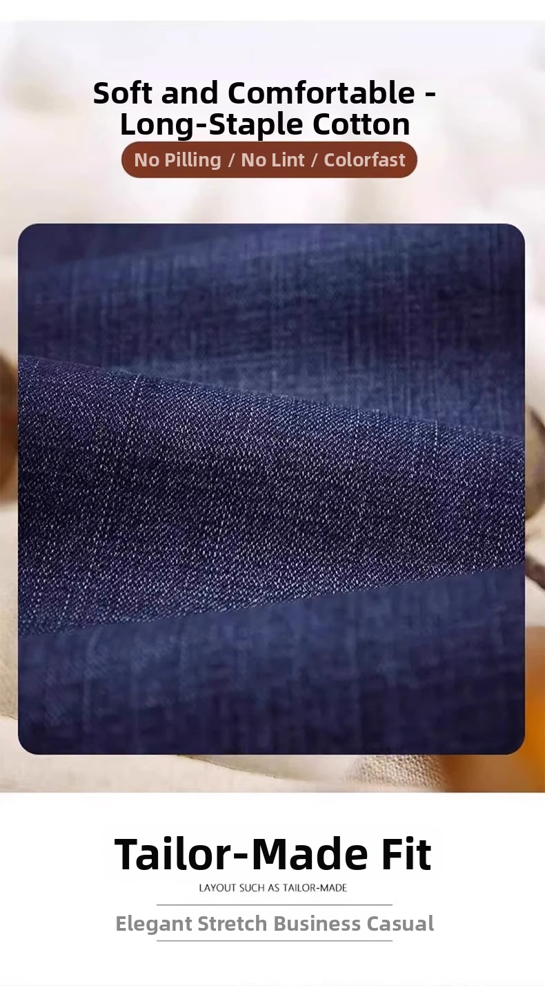 High-Waisted Stretch Jeans Men's Casual Trousers Straight Leg For Spring Autumn_viptrois.com