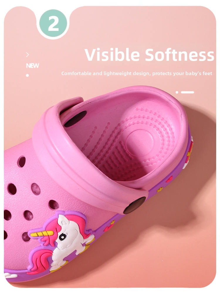 Kids Dinosaur Clogs Breathable Lightweight Summer Beach Sandals_voghion.com