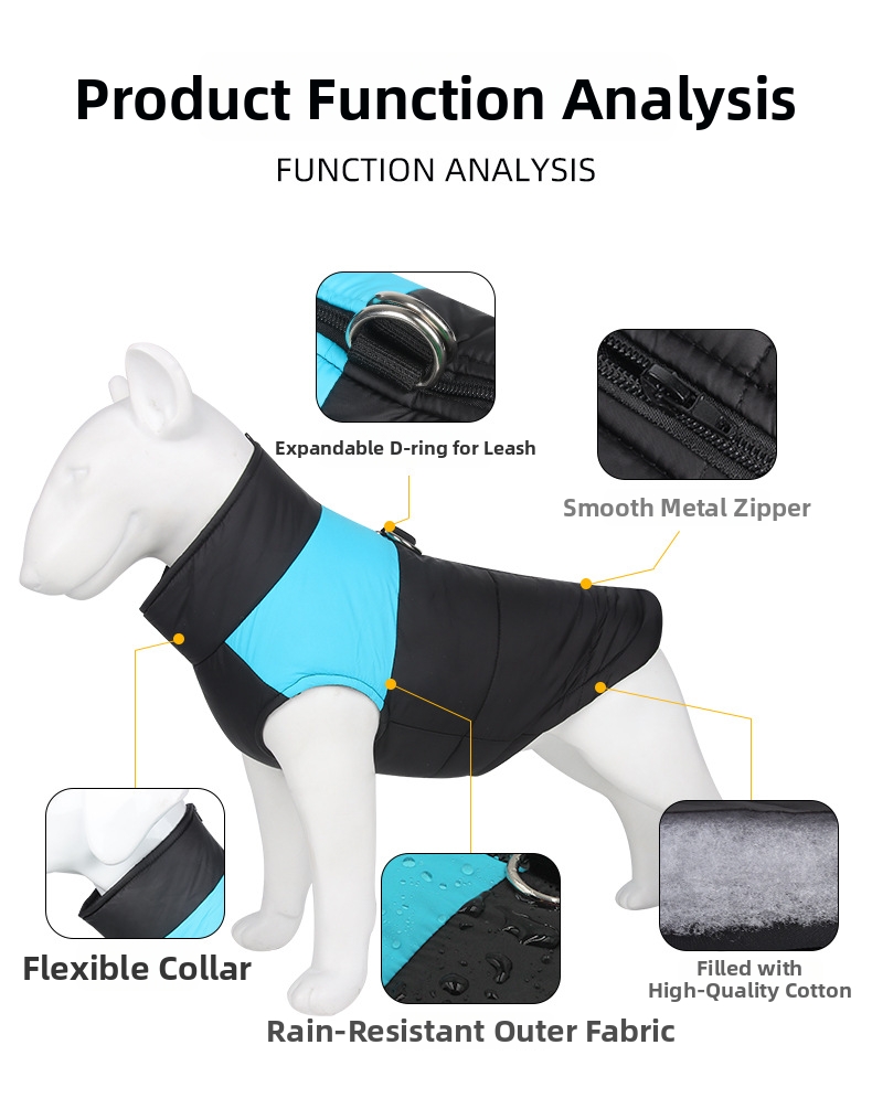 Chaqueta de invierno para perro chaleco cálido cortavientos_voghion.com