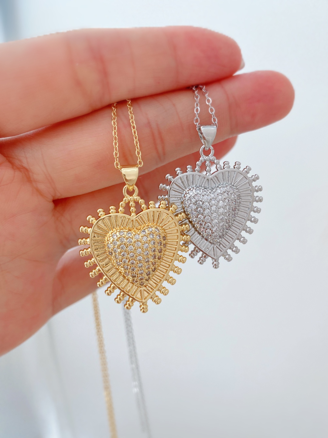 Heart Shape Pattern Unisex Gender Wholesale Jewelry Vintage Style Heart Shape Copper Zircon Plating