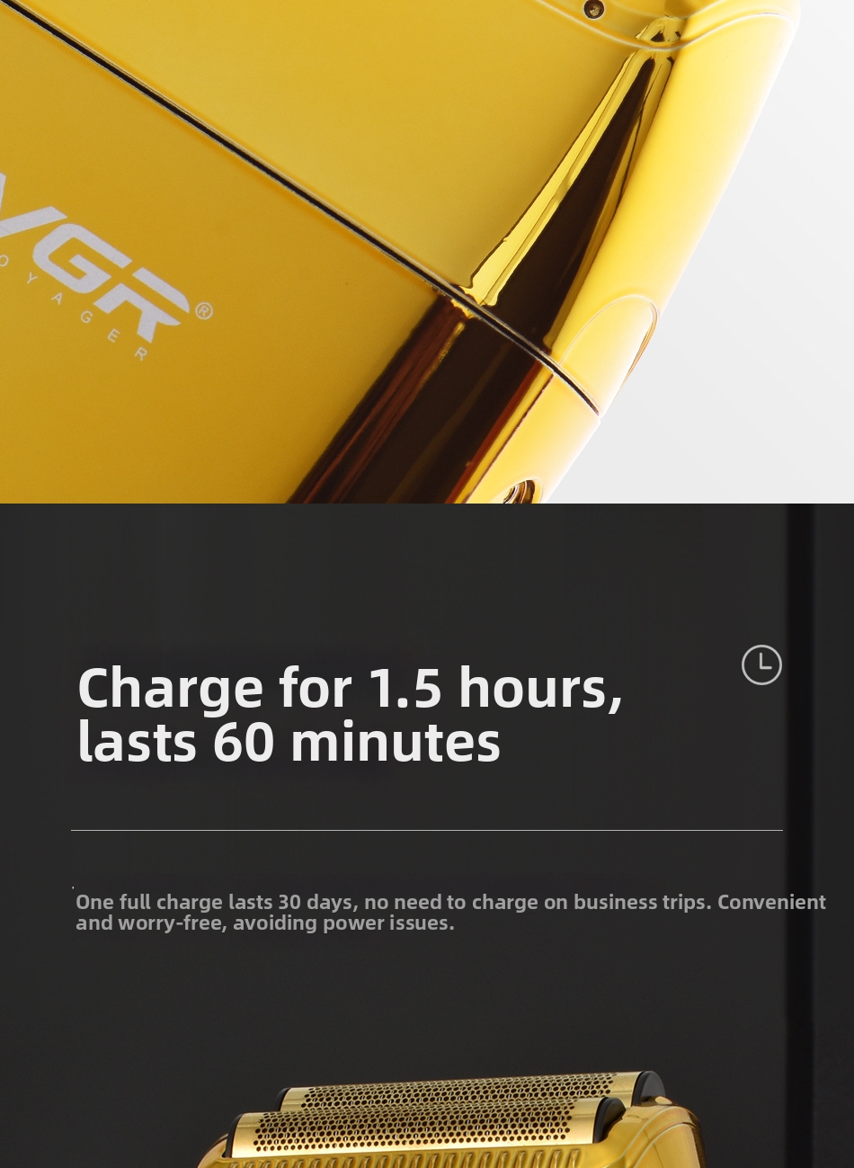 Vgr Professional Electric Shaver For Men With Digital Display_voghion.com