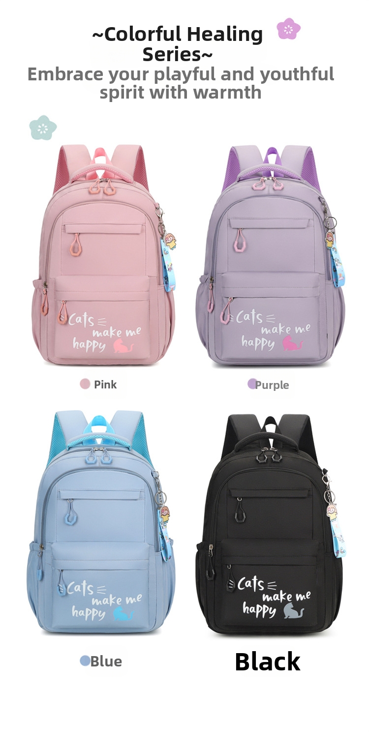 Lightweight Large Capacity Casual Backpack For School Girls_voghion.com