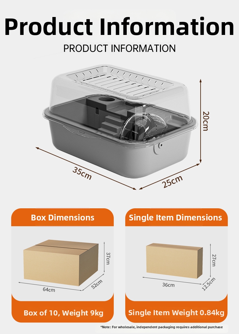 Luxury Acrylic Hamster Cage Large Habitat For Small Rodents_voghion.com