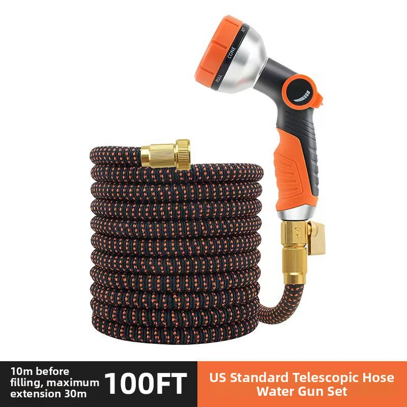 Uitschuifbare tuinslang met hogedrukspuit voor tuin en auto_voghion.com